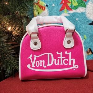 Von Dutch Vibrant Pink and White Mini Bag